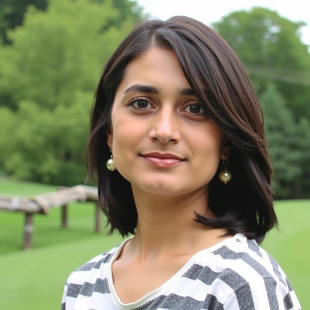 Portrait of Anya Sharma, Sustainability Officer.
