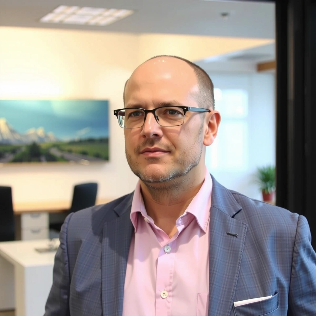 Portrait of Marcus Thorne, Head of Product Development.